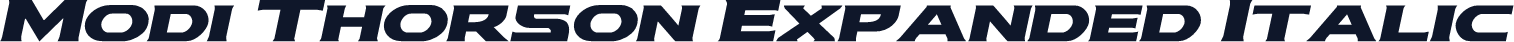 Modi Thorson Expanded Italic