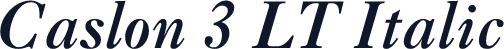 Caslon 3 LT Italic