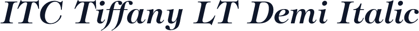 ITC Tiffany LT Demi Italic