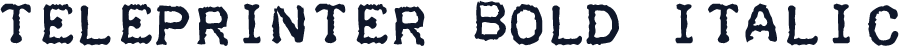 Teleprinter Bold Italic