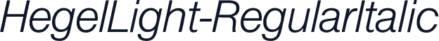HegelLight-RegularItalic