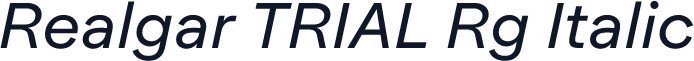 Realgar TRIAL Rg Italic