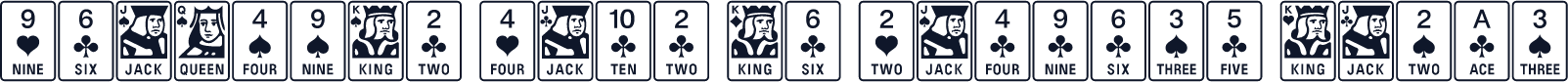Linotype Game Pi English Cards