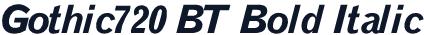 Gothic720 BT Bold Italic