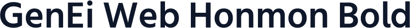 GenEi Web Honmon Bold