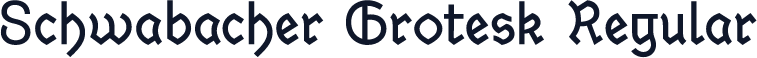 Schwabacher Grotesk Regular