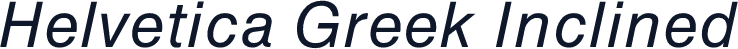 Helvetica Greek Inclined