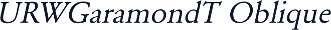 URWGaramondT Oblique