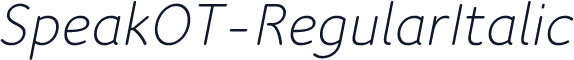 SpeakOT-RegularItalic