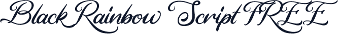 Black Rainbow Script FREE
