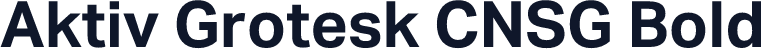 Aktiv Grotesk CNSG Bold