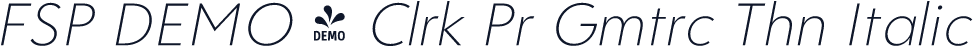 FSP DEMO - Clrk Pr Gmtrc Thn Italic