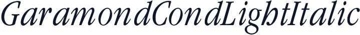 GaramondCondLightItalic