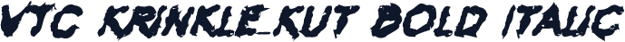 VTC Krinkle-Kut Bold Italic