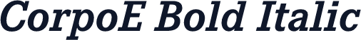 CorpoE Bold Italic