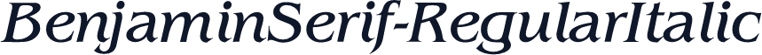 BenjaminSerif-RegularItalic