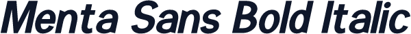 Menta Sans Bold Italic