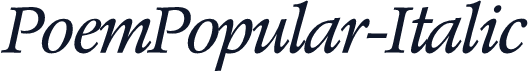 PoemPopular-Italic