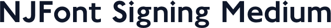 NJFont Signing Medium