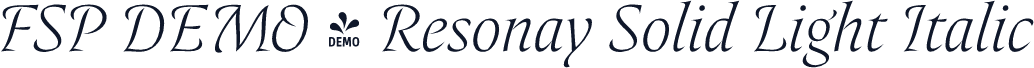 FSP DEMO - Resonay Solid Light Italic