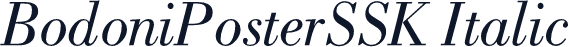 BodoniPosterSSK Italic