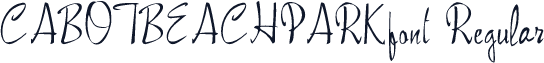 CABOTBEACHPARKfont Regular