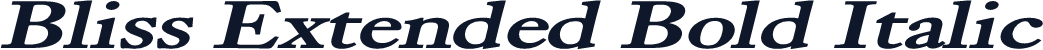Bliss Extended Bold Italic