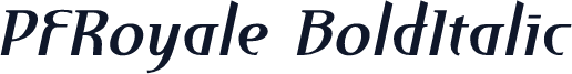 PFRoyale BoldItalic