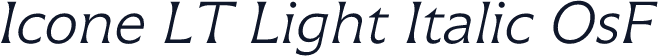 Icone LT Light Italic OsF