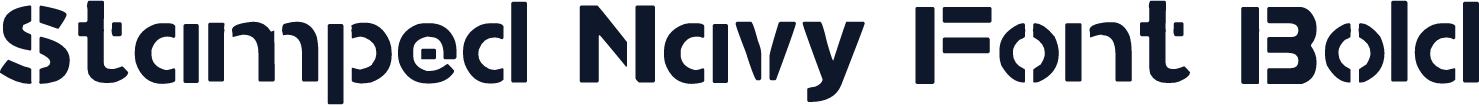 Stamped Navy Font Bold