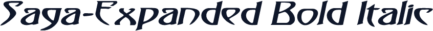 Saga-Expanded Bold Italic
