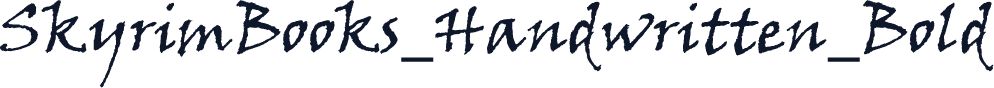 SkyrimBooks_Handwritten_Bold