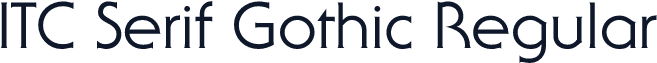 ITC Serif Gothic Regular