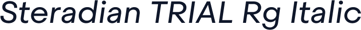 Steradian TRIAL Rg Italic