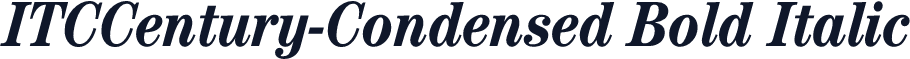 ITCCentury-Condensed Bold Italic