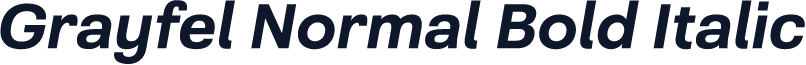 Grayfel Normal Bold Italic