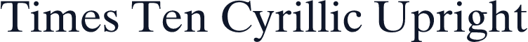 Times Ten Cyrillic Upright