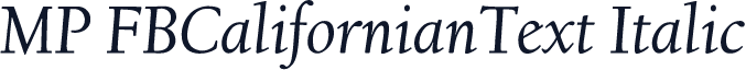 MP FBCalifornianText Italic
