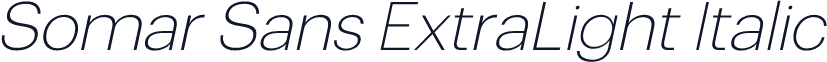 Somar Sans ExtraLight Italic