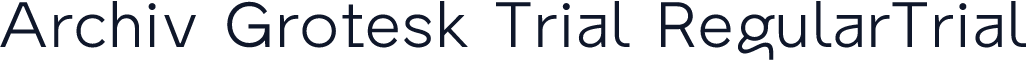 Archiv Grotesk Trial RegularTrial