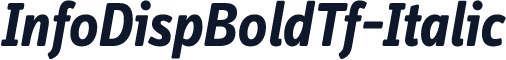InfoDispBoldTf-Italic