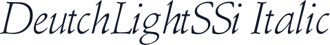 DeutchLightSSi Italic