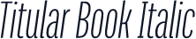 Titular Book Italic