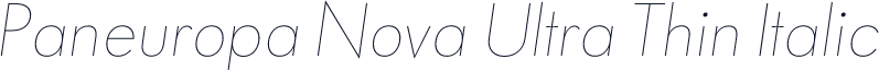 Paneuropa Nova Ultra Thin Italic