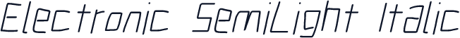 Electronic SemiLight Italic
