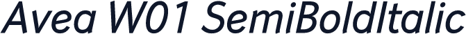 Avea W01 SemiBoldItalic