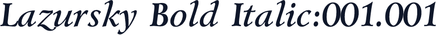 Lazursky Bold Italic:001.001