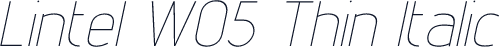 Lintel W05 Thin Italic