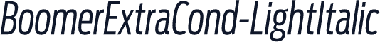 BoomerExtraCond-LightItalic