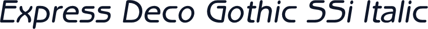 Express Deco Gothic SSi Italic